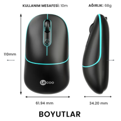 LECOO WS210 DUAL-MODE RECHARGABLE WIRELESS MOUSE