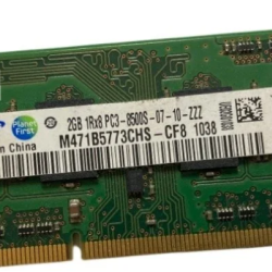 SAMSUNG 2GB 1Rx8 PC3-8500S-07-10-ZZZ 1066MHZ DDR3 2GB NOTEBOOK RAM