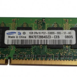 SAMSUNG MT8HTF12864HDY-667E1 1GB 2Rx16 PC2-5300S-555-12-A0 1GB DDR2 667MHZ NOTEBOOK RAM
